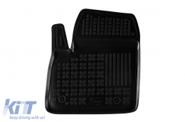 Specific rubber mats suitable for Jaguar E-Pace after 2017, 4-piece set, black color-image-6216835