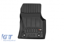 Specific rubber mats suitable for Jaguar F-Pace after 2016, 4-piece set, black color, with 24-month warranty-image-6222515