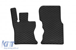 Specific rubber mats suitable for Jaguar F-Pace after 2016, Range Rover Velar after 2017, 4-piece set, black color-image-6250234
