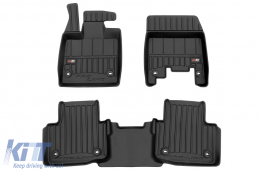 Specific rubber mats suitable for Jaguar I-Pace after 2018, 3-piece set, black color, with 24-month warranty - ABFMJ6017955