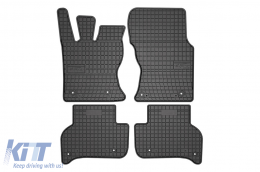 Specific rubber mats suitable for Jaguar XE after 2015, 4-piece set, black color-image-6230841