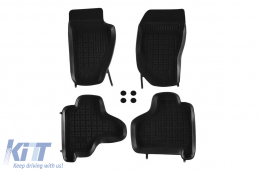 image-3-Specific rubber mats suitable for Jeep Cherokee KK 2007-2012, 4-piece set, black color