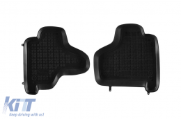 Specific rubber mats suitable for Jeep Cherokee KK 2007-2012, 4-piece set, black color-image-6216569