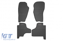 Specific rubber mats suitable for Jeep Cherokee KK 2008-2012, 4-piece set, black color from Frogum El Toro series - ABFMJ6019314