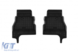 Specific rubber mats suitable for Jeep Gladiator after 2021 4x4 AWD, version with Alpine sound system, 4-piece set, black color-image-6216627