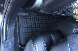 Specific rubber mats suitable for Jeep Grand Cherokee after 2010, 4-piece set, black color-image-6216596