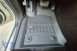 Specific rubber mats suitable for Jeep Grand Cherokee WK2 after 2017, 4-piece set, black color, with 24-month warranty-image-6221663