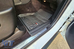 Specific rubber mats suitable for Jeep Grand Cherokee WK2 after 2017, 4-piece set, black color, with 24-month warranty-image-6221666