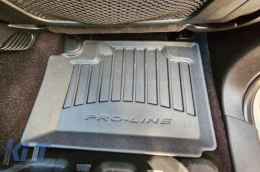 Specific rubber mats suitable for Jeep Grand Cherokee WK2 after 2017, 4-piece set, black color, with 24-month warranty-image-6221667