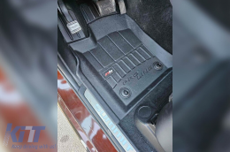 Specific rubber mats suitable for Jeep Grand Cherokee WK2 after 2017, 4-piece set, black color, with 24-month warranty-image-6221669