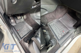 Specific rubber mats suitable for Jeep Grand Cherokee WK2 after 2017, 4-piece set, black color, with 24-month warranty-image-6221673