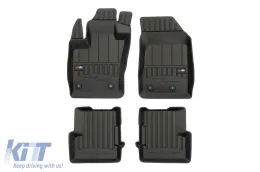 image-11-Specific rubber mats suitable for Jeep Renegade, Fiat 500X after 2014, 4-piece set, black color, with 24-month warranty from Frogum 3D ProLine series.