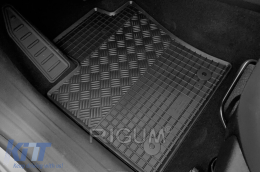 Specific rubber mats suitable for Jeep Renegade after 2014, Renegade MHEV after 2021, 4-piece set, black color-image-6249363