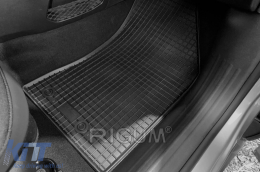 Specific rubber mats suitable for Jeep Renegade after 2014, Renegade MHEV after 2021, 4-piece set, black color-image-6249364