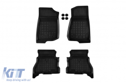 image-12-Specific rubber mats suitable for Jeep Wrangler Unlimited JL 4xe PHeV, 4 doors 2018-2021, after 2021, 4-piece set, black color