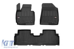 image-37-Specific rubber mats suitable for KIA Carens IV 2013-2019, 4-piece set, black color, with 24-month warranty from Frogum 3D ProLine series.