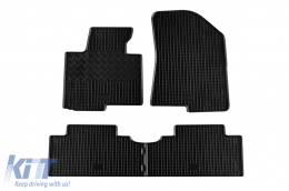 image-42-Specific rubber mats suitable for Kia Carens after 2013, 5 seats, 4-piece set, black color