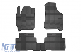 Specific rubber mats suitable for Kia Carens 2002-2006, 4-piece set, black color from Frogum El Toro series - ABFMK6019312