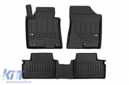 Specific rubber mats suitable for Kia Ceed 2012-2018 from Frogum 3D ProLine series, 4-piece set, black color, with 24-month warranty-image-6222298