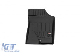 Specific rubber mats suitable for Kia Ceed 2012-2018 from Frogum 3D ProLine series, 4-piece set, black color, with 24-month warranty-image-6222300