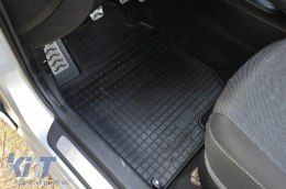 Specific rubber mats suitable for Kia Ceed 2007-2012, Proceed 2008-2013, 4-piece set, black color-image-6229964
