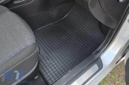 Specific rubber mats suitable for Kia Ceed 2007-2012, Proceed 2008-2013, 4-piece set, black color-image-6229965