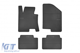 Specific rubber mats suitable for Kia Ceed 2012-2018, 4-piece set, black color from Frogum El Toro series-image-6250487
