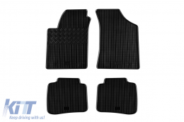 Specific rubber mats suitable for Kia Cerato after 2004, 4-piece set, black color-image-6248655