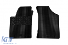 Specific rubber mats suitable for Kia Cerato after 2004, 4-piece set, black color-image-6248656
