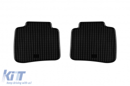 Specific rubber mats suitable for Kia Cerato after 2004, 4-piece set, black color-image-6248657