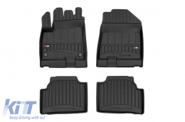 Specific rubber mats suitable for KIA E-Niro after 2018, 4-piece set, black color, with 24-month warranty - ABFMK6017739