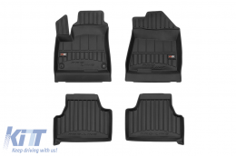 image-62-Specific rubber mats suitable for KIA E-soul after 2019, 4-piece set, black color, with 24-month warranty