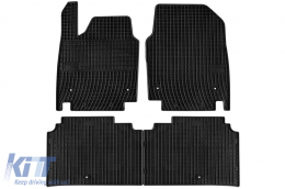 Specific rubber mats suitable for Kia EV 6 after 2021, 4-piece set, black color-image-6230948