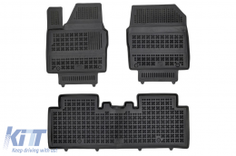 Specific rubber mats suitable for Kia EV6 after 2023, 3-piece set, black color - ABFMK6016196