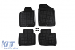 Specific rubber mats suitable for Kia Magentis 2006-2010, 4-piece set, black color - ABFMK6016173