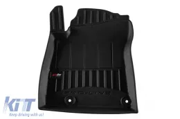 Specific rubber mats suitable for Kia Niro Hybrid after 2022, 3-piece set, black color, with 24-month warranty-image-6224195
