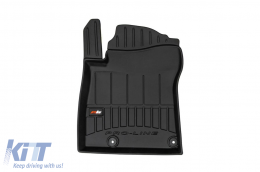 Specific rubber mats suitable for Kia Niro, Niro PHEV after 2022, 3-piece set, black color, with 24-month warranty-image-6224245