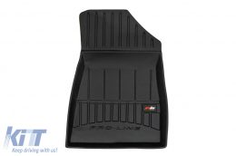 Specific rubber mats suitable for Kia Niro, Niro PHEV after 2022, 3-piece set, black color, with 24-month warranty-image-6224246