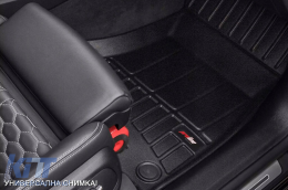 Specific rubber mats suitable for Kia Niro, Niro PHEV after 2022, 3-piece set, black color, with 24-month warranty-image-6224249
