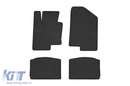 Specific rubber mats suitable for Kia Optima 2012-2015, 4-piece set, black color from Frogum El Toro series - ABFMK6019109