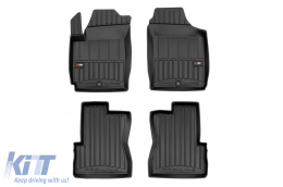 Specific rubber mats suitable for KIA Picanto 2003-2011, 4-piece set, black color, with 24-month warranty from Frogum 3D ProLine series. - ABFMK6017827