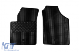 Specific rubber mats suitable for Kia Picanto after 2005, 4-piece set, black color-image-6248662
