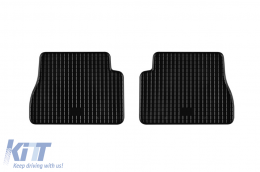 Specific rubber mats suitable for Kia Picanto after 2005, 4-piece set, black color-image-6248663