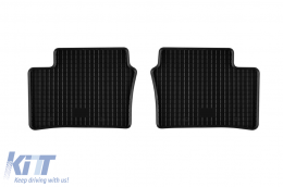 Specific rubber mats suitable for Kia Picanto after 2017, Picanto after 2021, 4-piece set, black color-image-6249609