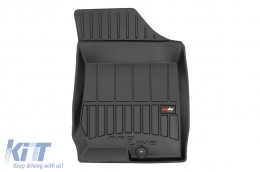 Specific rubber mats suitable for KIA Pro Ceed 2006-2012, 4-piece set, black color, with 24-month warranty-image-6222942