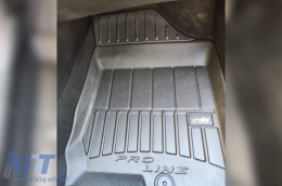 Specific rubber mats suitable for KIA Pro Ceed 2006-2012, 4-piece set, black color, with 24-month warranty-image-6222946