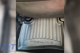 Specific rubber mats suitable for KIA Pro Ceed 2006-2012, 4-piece set, black color, with 24-month warranty-image-6222947