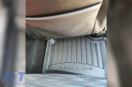 Specific rubber mats suitable for KIA Pro Ceed 2006-2012, 4-piece set, black color, with 24-month warranty-image-6222948