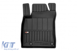 Specific rubber mats suitable for KIA Proceed after 2018, 3-piece set, black color, with 24-month warranty-image-6223607