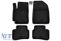 image-35-Specific rubber mats suitable for Kia Rio after 2017, 4-piece set, black color